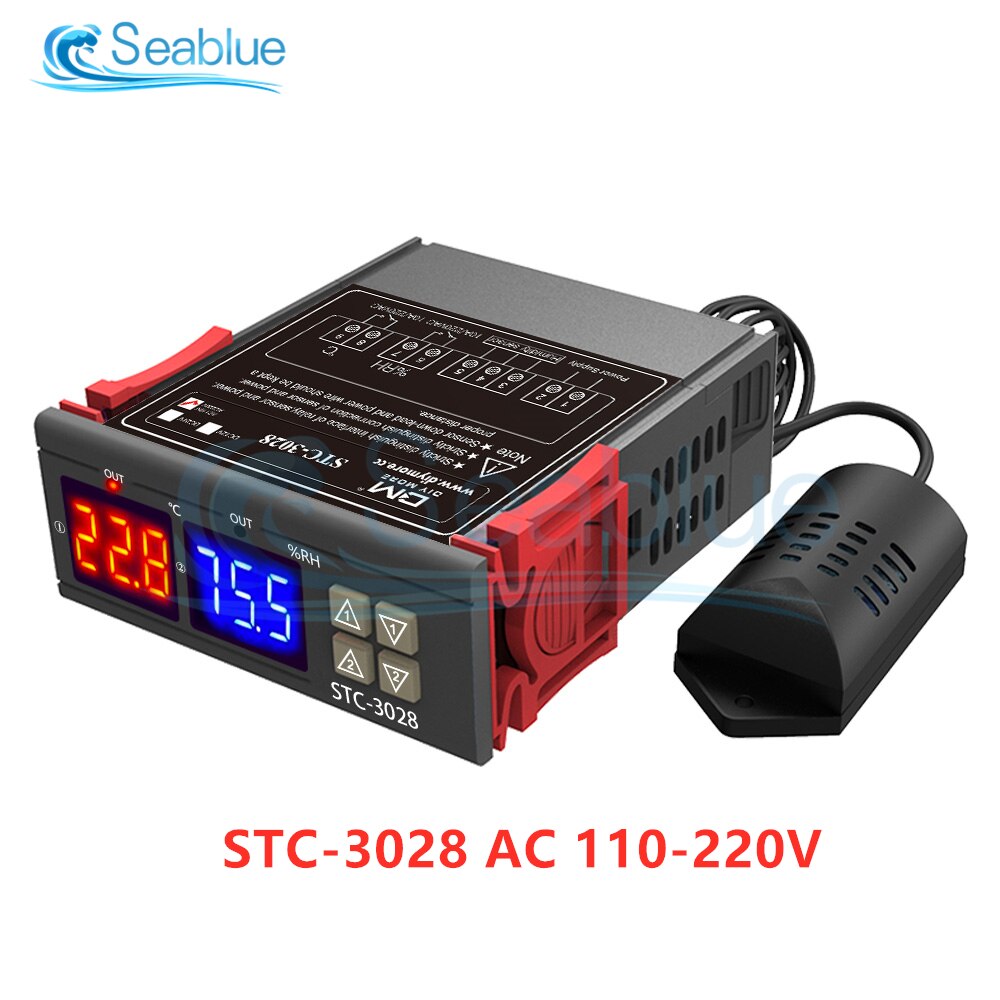 STC-3028 SHT2000 Temperatur Feuchtigkeit Regler Hause Kühlschrank Thermostat Hygrostat Thermometer Hygrometer DC 12V 24V AC 110-220V: STC-3028 AC 110-220V