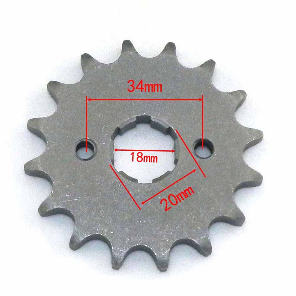 428 Chain Front Sprocket 10 12 14 15 16 17 tooth 17mm 20mm for PIT BIKE Chinese Motorcycle Scooter ATV Moped Parts