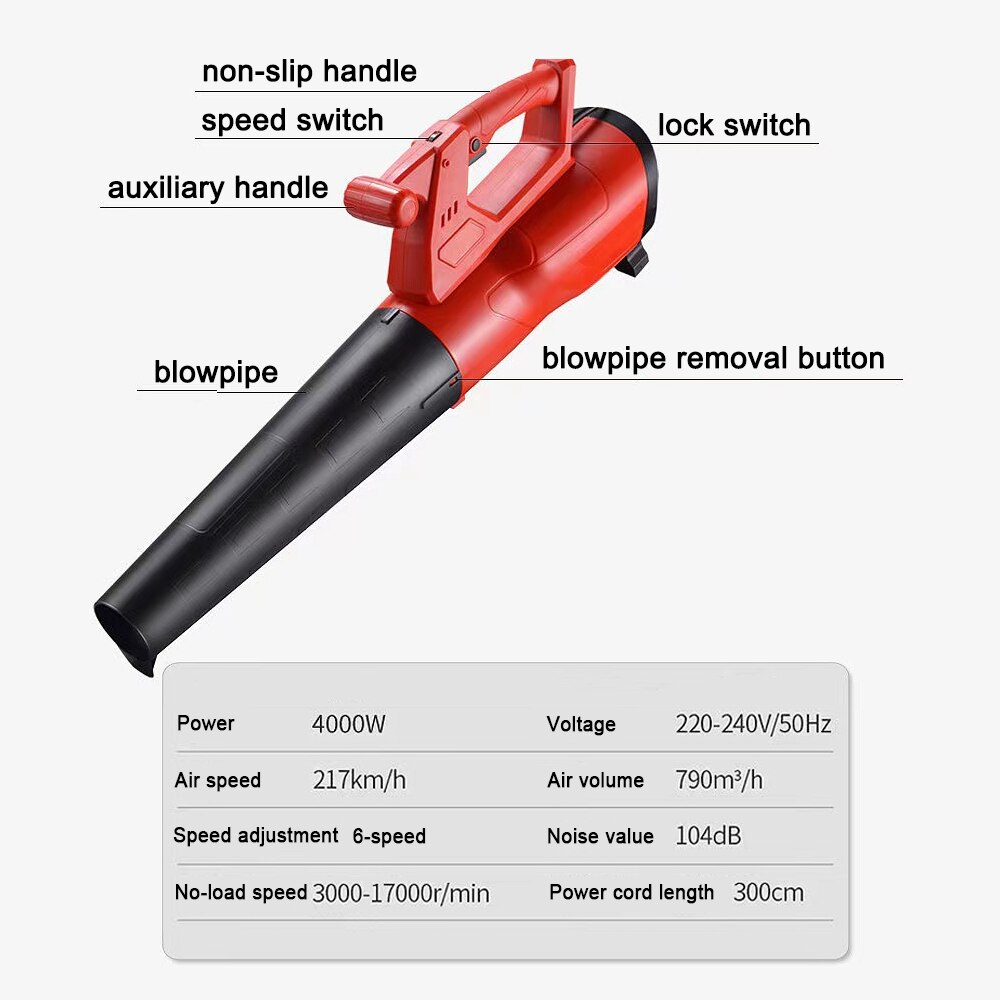 220V 4000W Blower blowing leaves blower strong power dust collector industrial electric dust collector storm fan