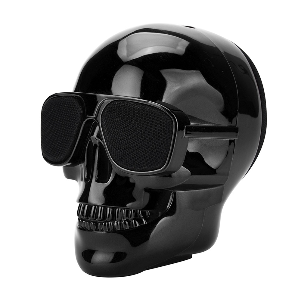 40# Plating Skull Pattern Portable Wireless Bluetooth 3.0 Stereo Speaker With Hd Sound And Super Bass Compatible For Mp3 Phones