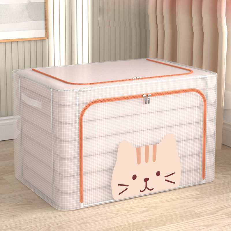 Folding Storage Box Clothing Underwear Quilt Toys Organizer Waterproof Fabric Modern Bin Box Househould Cabinet Bag: 66L 50X40X33CM / jumaojulalian