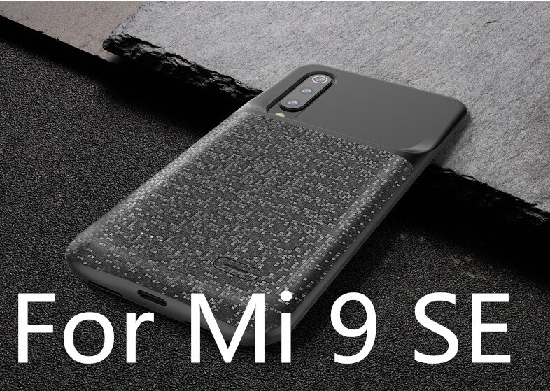 For Xiaomi Mix 2 Battery Charger Case for Xiaomi Mi 8 9 SE Mix 2 2s 6 6XBackup Power Bank 5500mah External Charger Cover Case: Black For Mi 9 SE