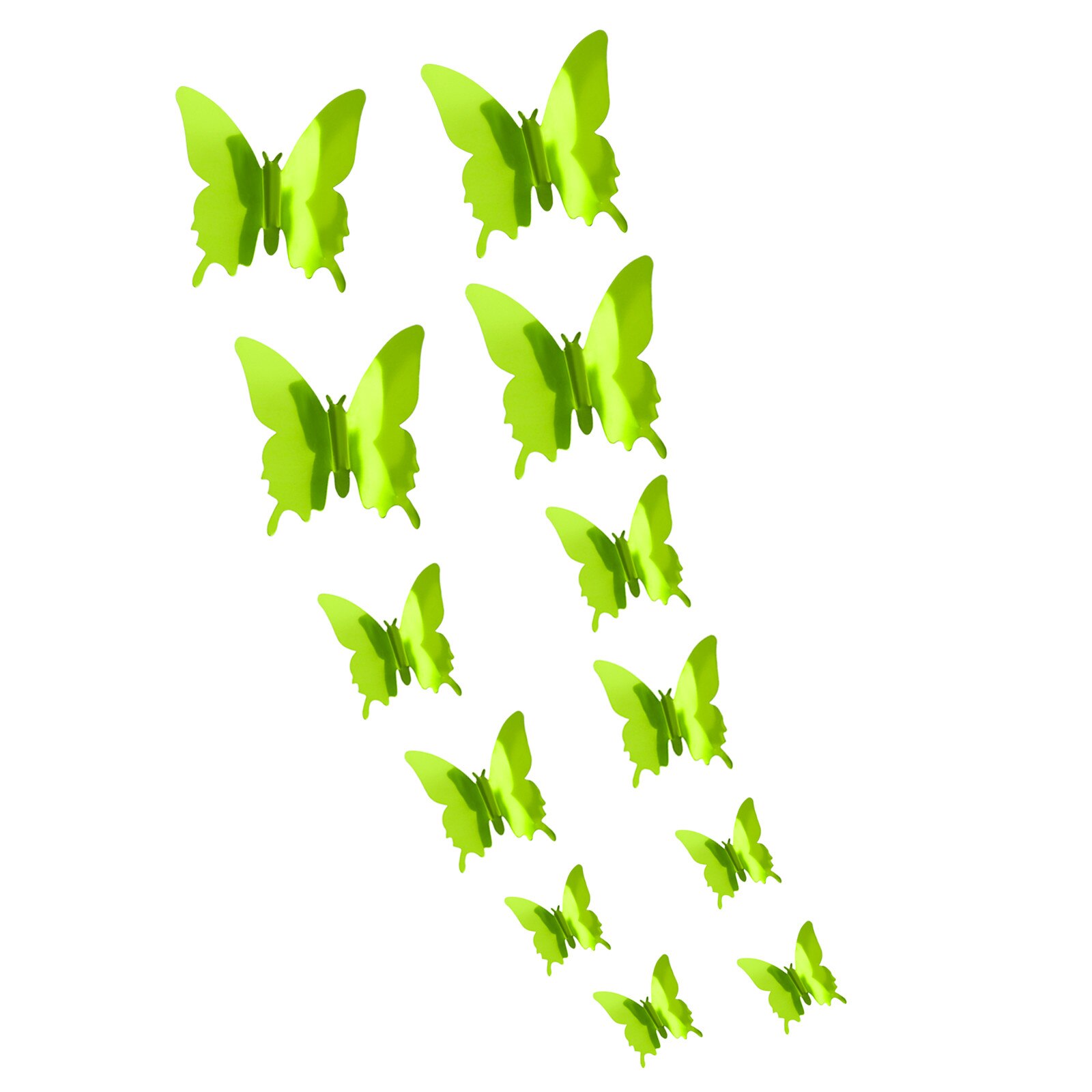 3d papillon Stickers muraux décor à la maison carton papillon Stickers muraux papier pour bricolage artisanat décoration pour mariages bébé baptêmes &: Green