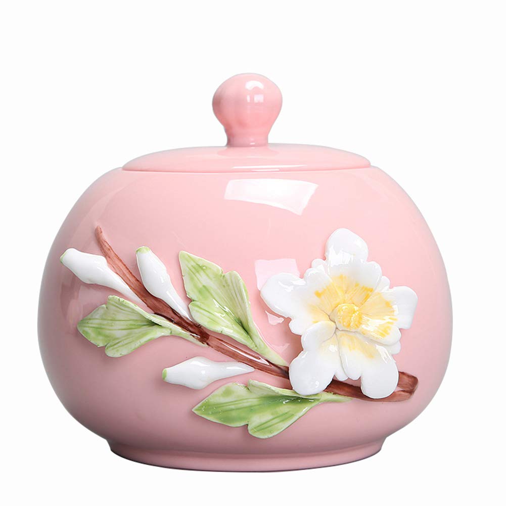 Dear Pet Memorials Handmade Ceramic Pet Cremation Urn (Blue): Pink / 14x13cm