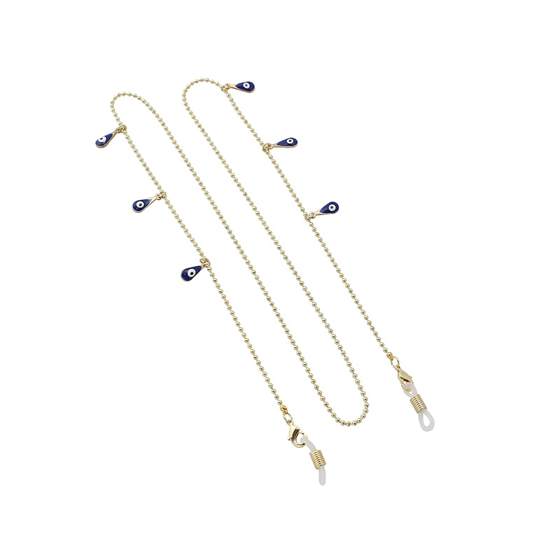 1Pcs Eyeglasses Strap Reading Glasses Hanging Chain Sunglasses Evil Eye Enamel Beads Spectacles Holder Neck Cord Glasses Anti: 2