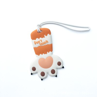 Animal Cartoon Silicagel Bagagelabel Bagage Boarding Tags Leuke Koffer ID Adres Holder Label Reizen Accessoires: Orange