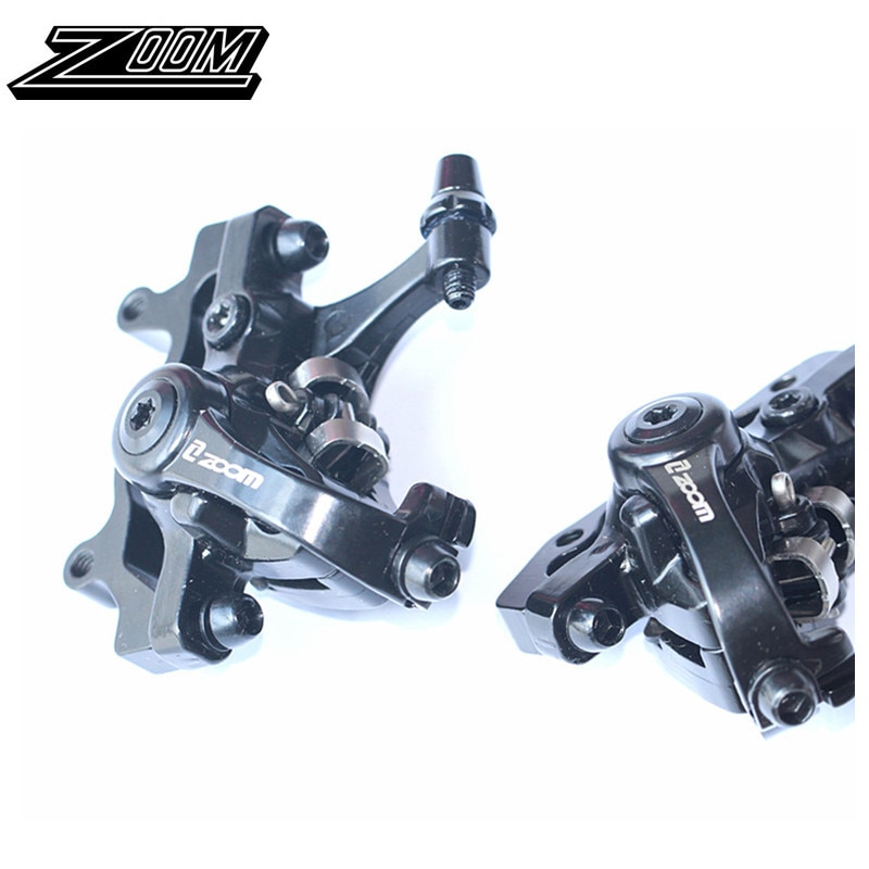 Zoom aluminiumslegering cykel bag skivebremse sort mountain road mtb cykel mekanisk tykkelse skivebremser cykling dobbelt bremse