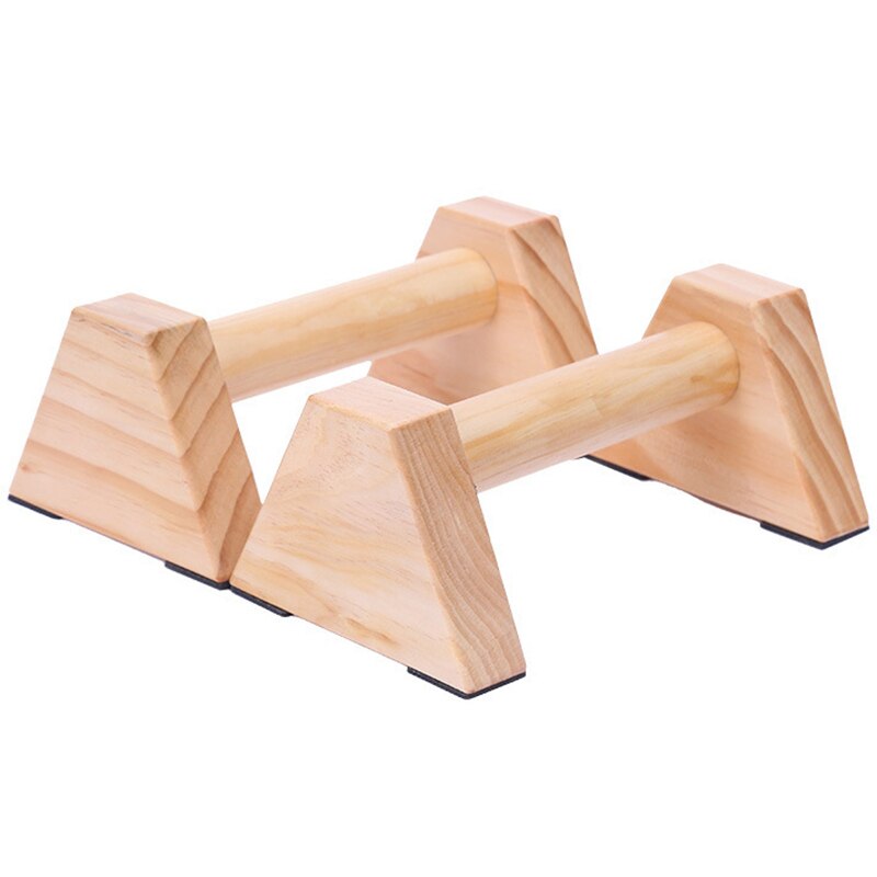 1 Pair Calisthenics Handstand Bar Wooden Fitness Exercise Tools Training Gear Push-Ups Double Rod Stand: Default Title