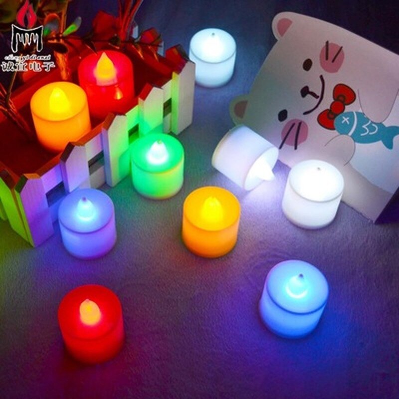 Velas de luz LED para el hogar, velas de luz, lámpara, Tealight, romántico, , votivo, batería sin llama, electrónica colorida, el mejor para el hogar, 1 ud.