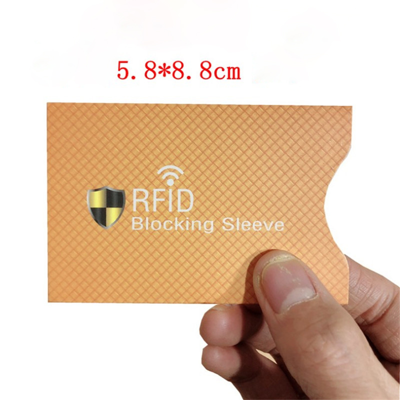 5 Stuks Anti Diefstal Voor Rfid Credit Card Protector Blokkeren Kaarthouder Sleeve Skin Case Covers Bescherming Bankkaart Geval: YELLOW