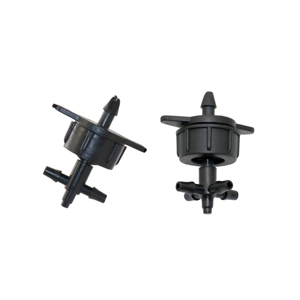 2/4/8L Steady Flow Dripper Met 3-Weg 5-Way Barb Connectors Landbouw Druppelirrigatie systeem Dripper Drip Pijl Adapter 100 Pc