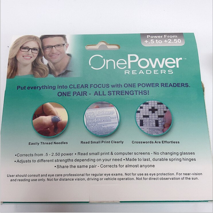 Multifocal one power læsere set på tv sætter alt i klart fokus autojusterende læsebriller briller  +5 to +250