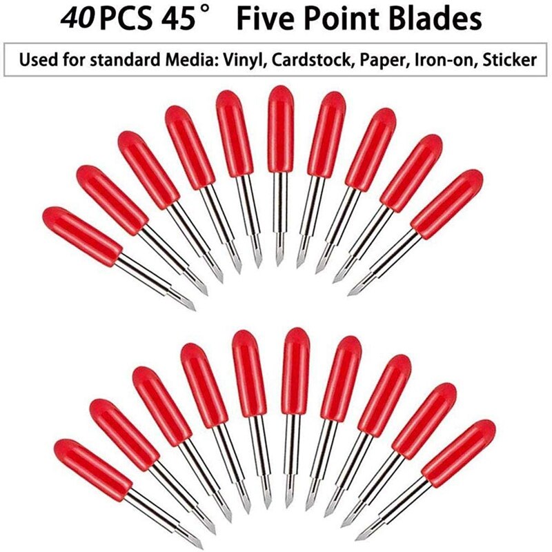 80 Blades, Compatible with Explore for Cricut Cutter, 45 Degree Cutting Replacement Blade