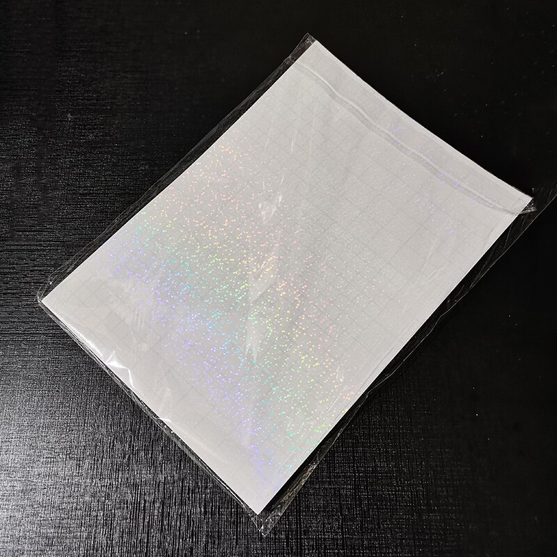 Cinta adhesiva de lámina de arena holográfica, 210x297 MM, estampado en en papel, 50 hojas, tarjeta de Color para paquete DIY