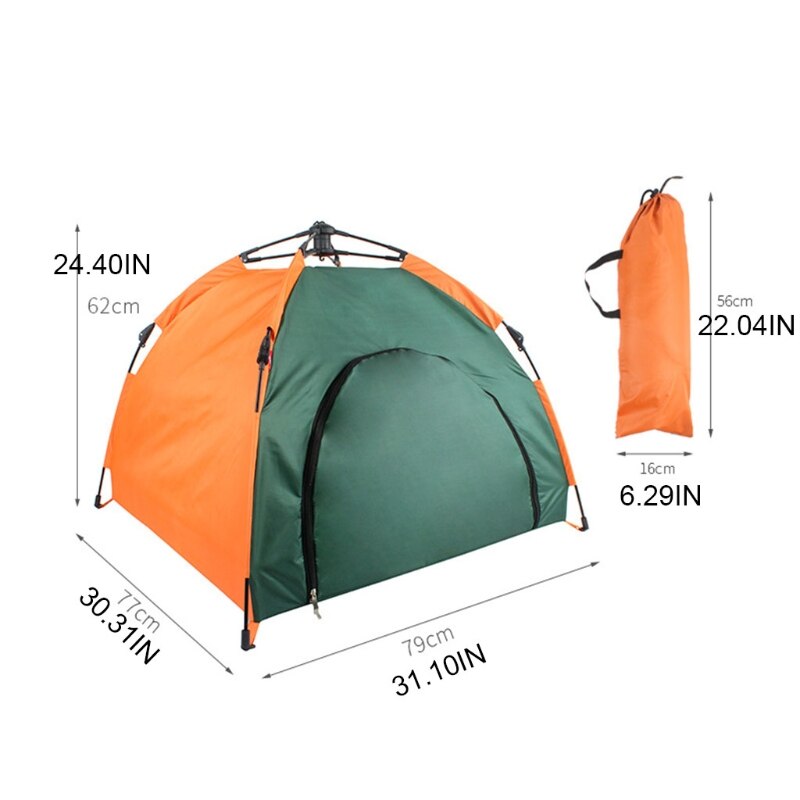 Waterdichte Hond Tent Huis Ademende Puppy Kennel Draagbare Uv-bestendig Kat Bed Met Pad Vouwen Indoor Outdoor Kitten 448D