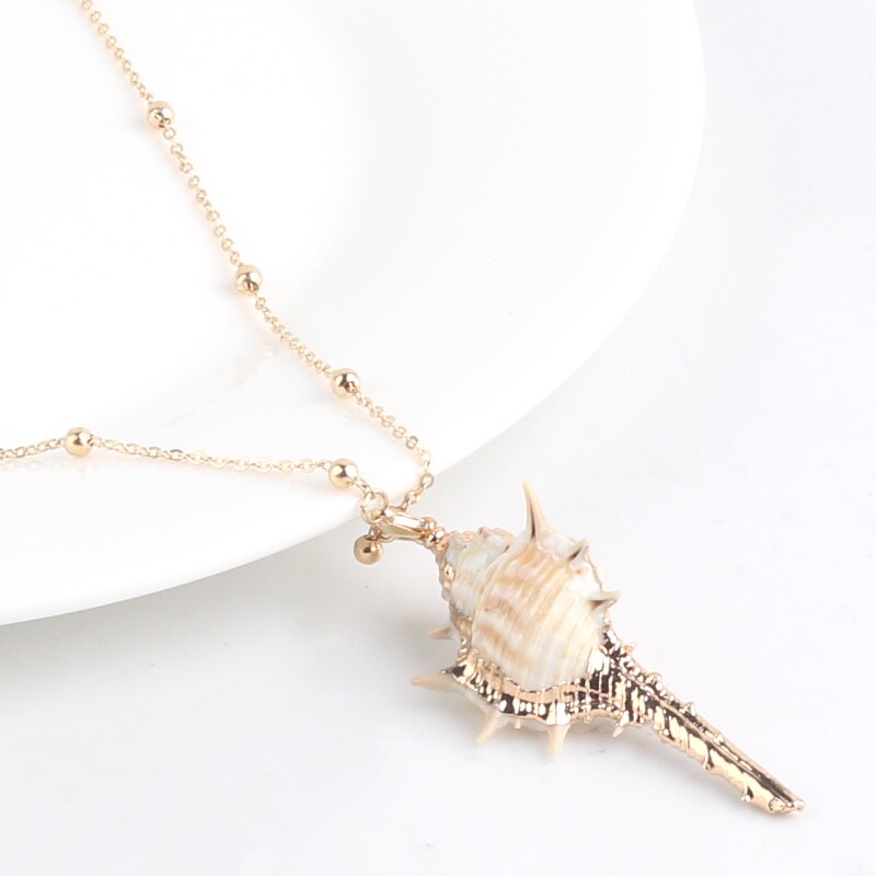 Boho Conch Shell Necklace Shell Gold Shell Chain Necklace Women Seashell Choker Necklace Pendants Jewelry Bohemian Female: Style 13