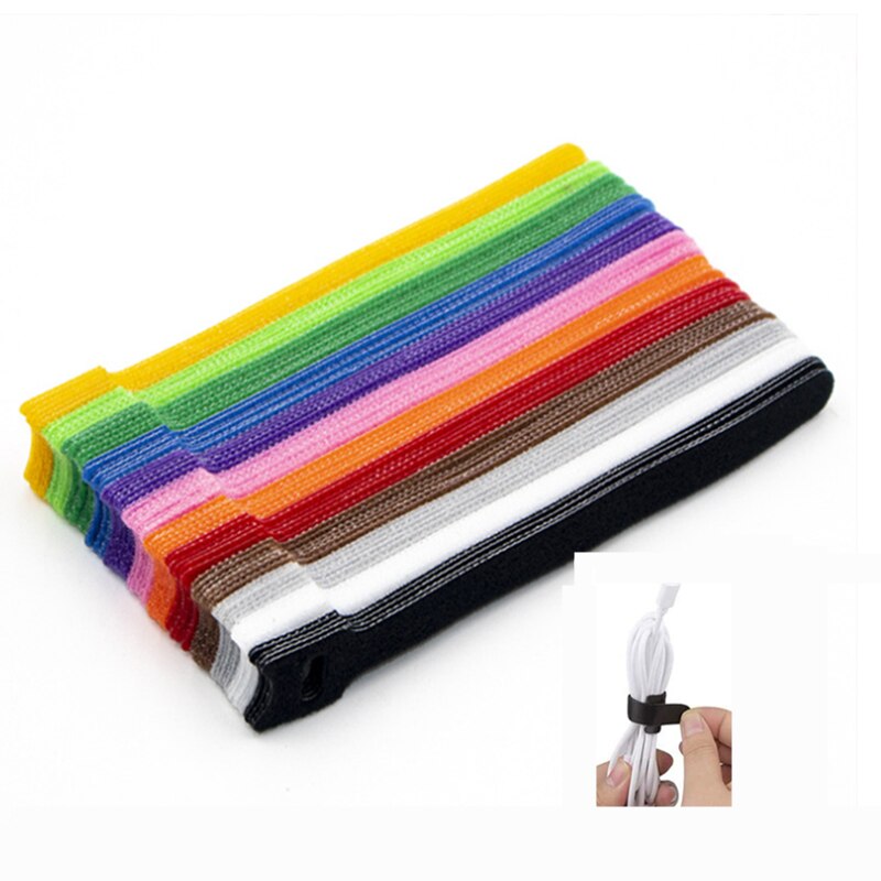 Lösbare Kabelbinder Farbige Kunststoff Mehrweg kabelbinder Nylon Schleife Wrap Zip Bündel Krawatten T-typ Kabelbinder Draht 20 stücke