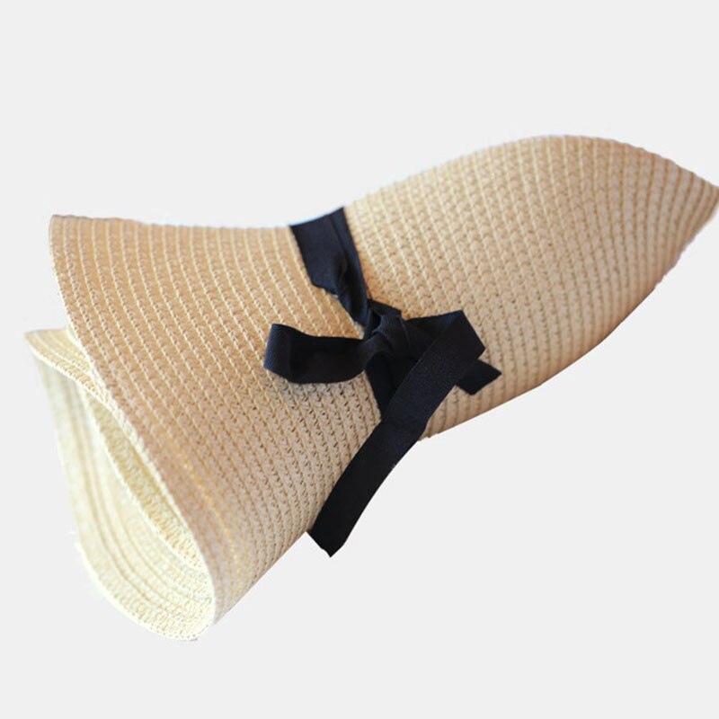 1 stk kvinner dame stråhatt solhatt bred randen pustende for utendørs strand sommer 99. nov