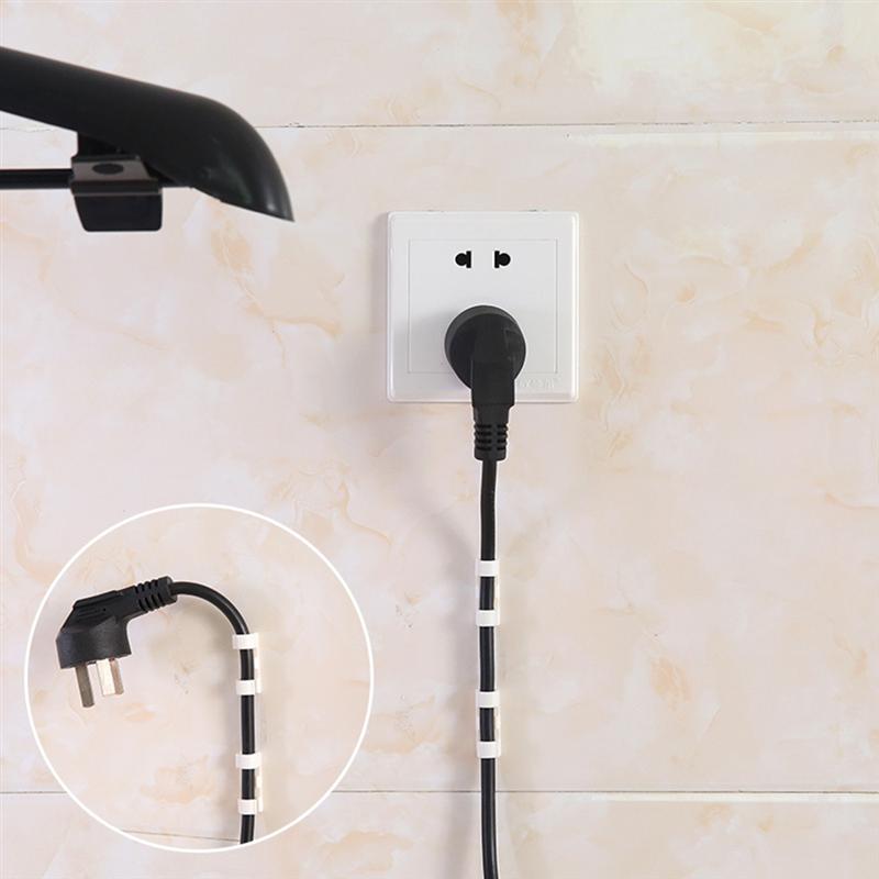 20 st självhäftande kabel sladdhantering sladd trådklämmor organiseringshållare för hemmabruk på kontoret