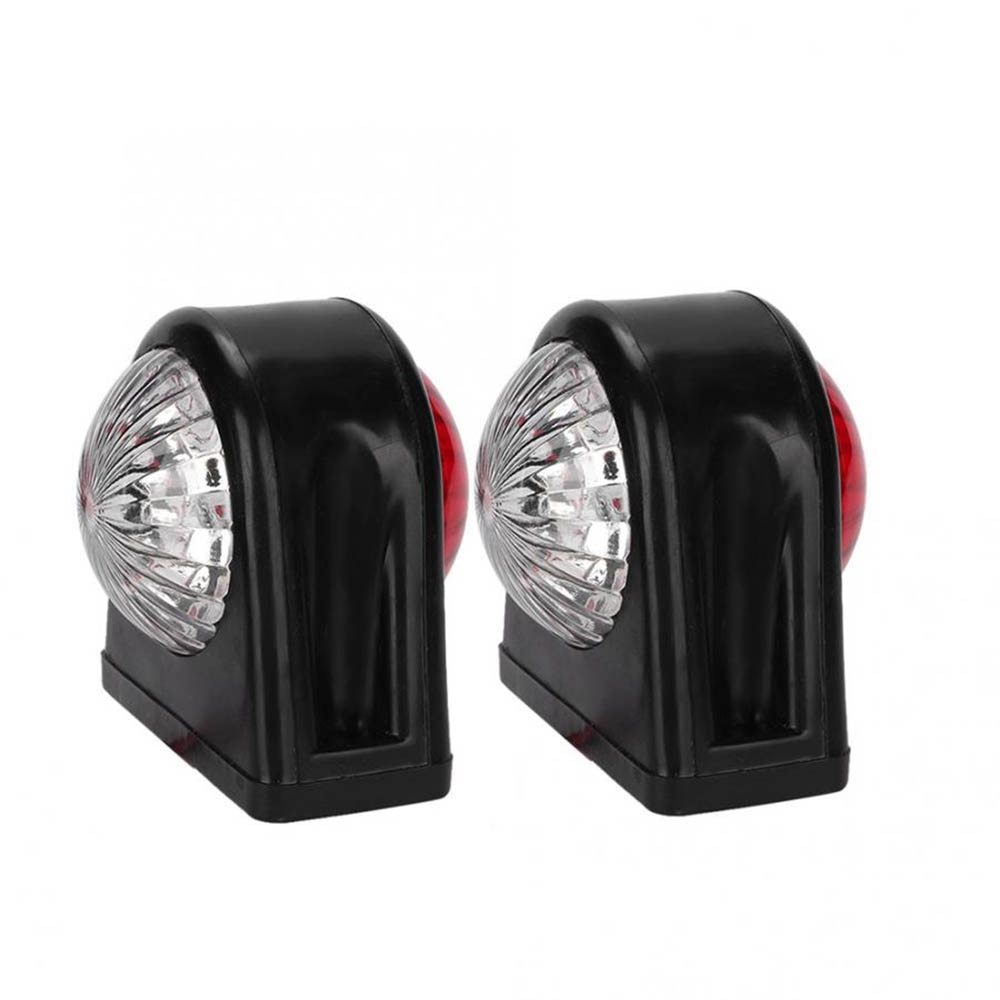 Side Marker Light 10-30V Car Truck LED Marker Light Rubber Plastic Double Side Indicator Lamps Red White for Trailer Lorry Van