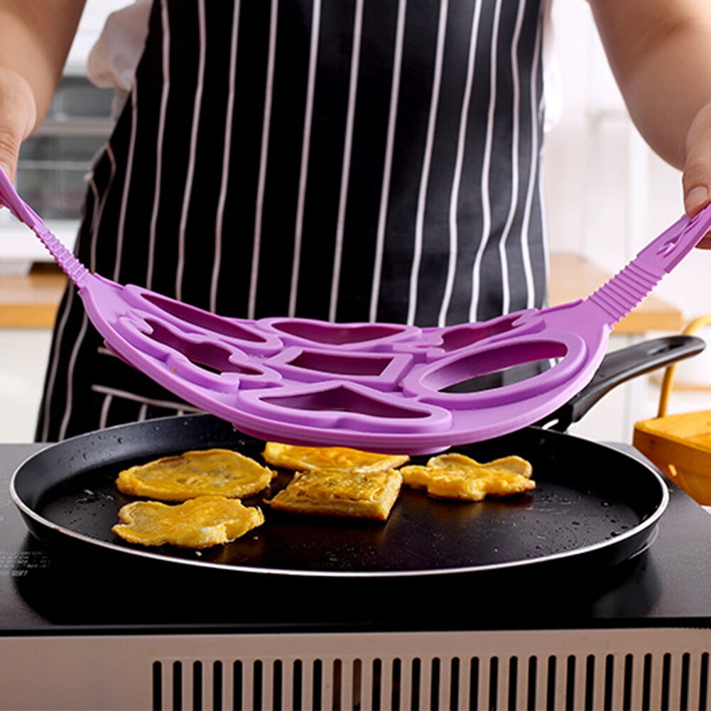 Non Stick Gebakken Ei Mallen Siliconen 7 Gat Multi Vorm Ei Pannenkoek Fornuis Omelet Ring Keuken Flip Fornuis Bakvorm