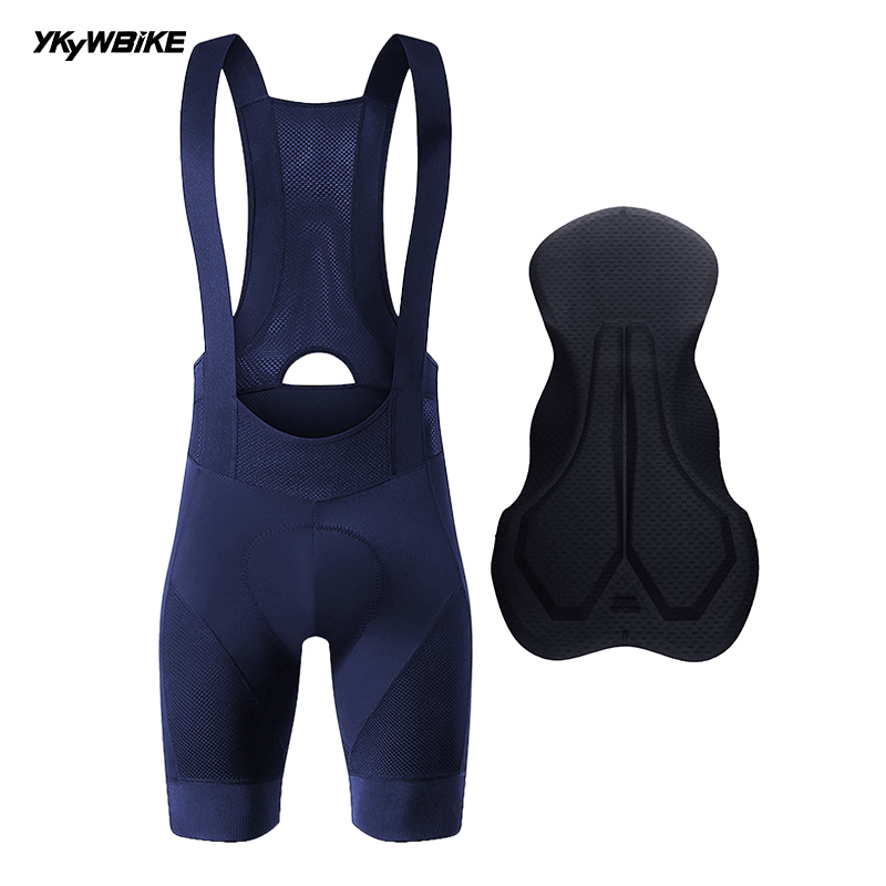 YKYWBIKE Men's Cycling Bib Shorts Road Bike Bibs Bicycle Tights Cycling MTB Bib Pants with 6 Hours Padded Belgium Padding: M / Ivory