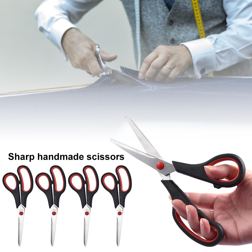 8 Inch Sewing Scissors Clothing Tailor's Scissors Stationery Office Scissor Soft Comfort Grip Handles Sharp Cuts Tool: Default Title