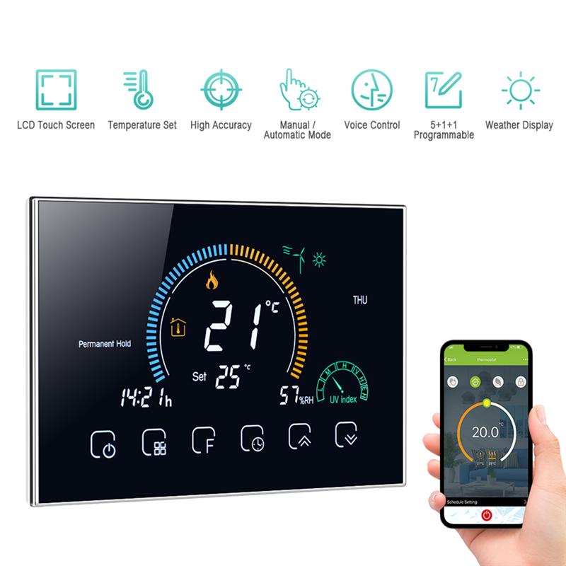 1 Set Wi-fi Thermostaat Indoor Smart Temperatuurregelaar Thuis Apparaten