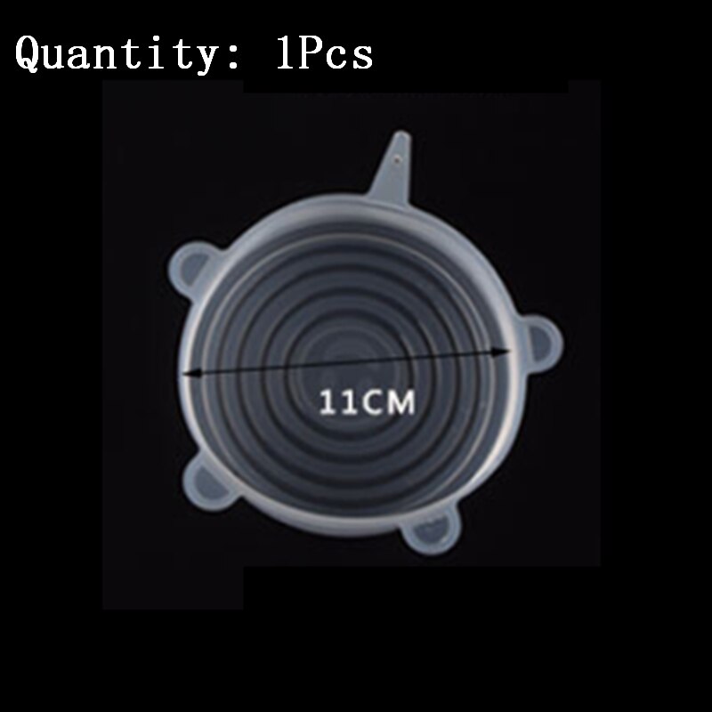 6PCS Food Saran Wrap Stretch Vacuum Silicon Cover Kitchen Storage Reusable Organization Keep Fresh Seal Lid Bowl Container Fruit