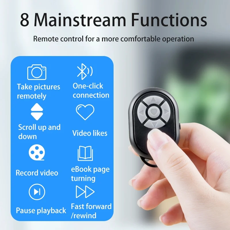 Bluetooth Remote for iPhone Xiaomi IOS Android Phone Universal Mini Remote Control Selfie Stick Bluetooth Camera Controller