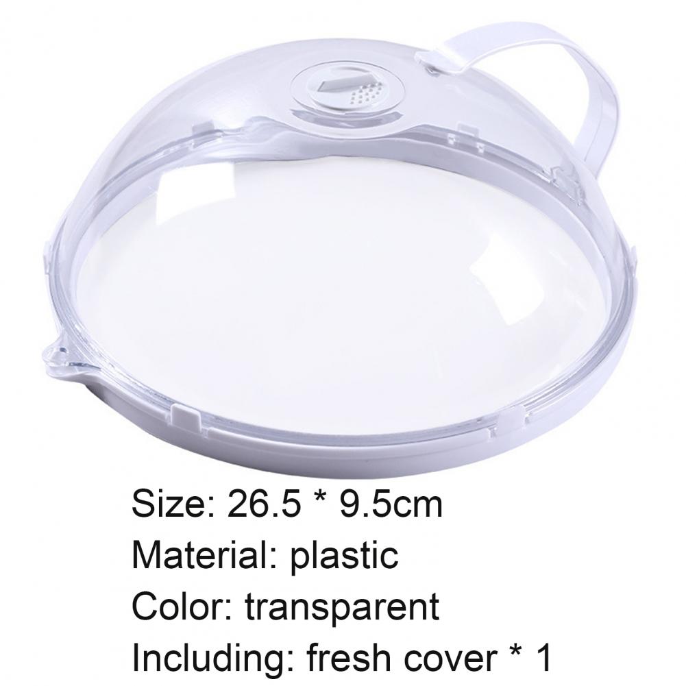 10 inch Microwave Splatter Cover Anti-Splatter Microwave Guard Lid Transparent Anti-Splatter Plastic Food Grade Plate Cover