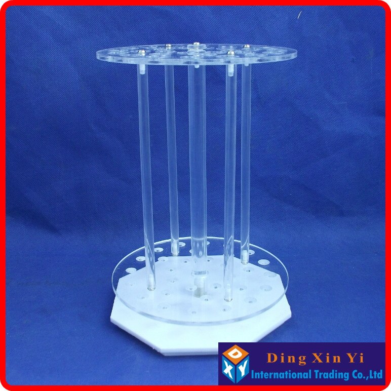 32 holes Organic glass graduated pipette rack 32 holes circular pipette stand pipette holder circular pipet rack