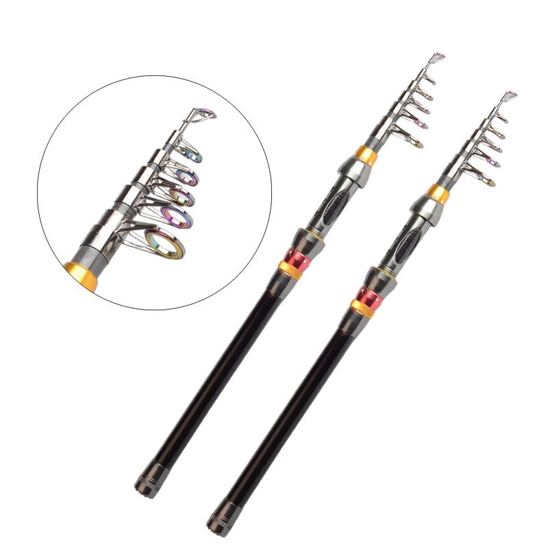 99% Carbon 1.8M 2.1M 2.4M 2.7M 3.0M 3.6M Portable Telescopic Fishing Rod Spinning Fish Hand Fishing Tackle Sea Rod Ocean rod