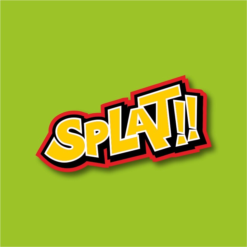 Splat Pop Art Laptop En Telefoon Sticker-Decal Max.8cm