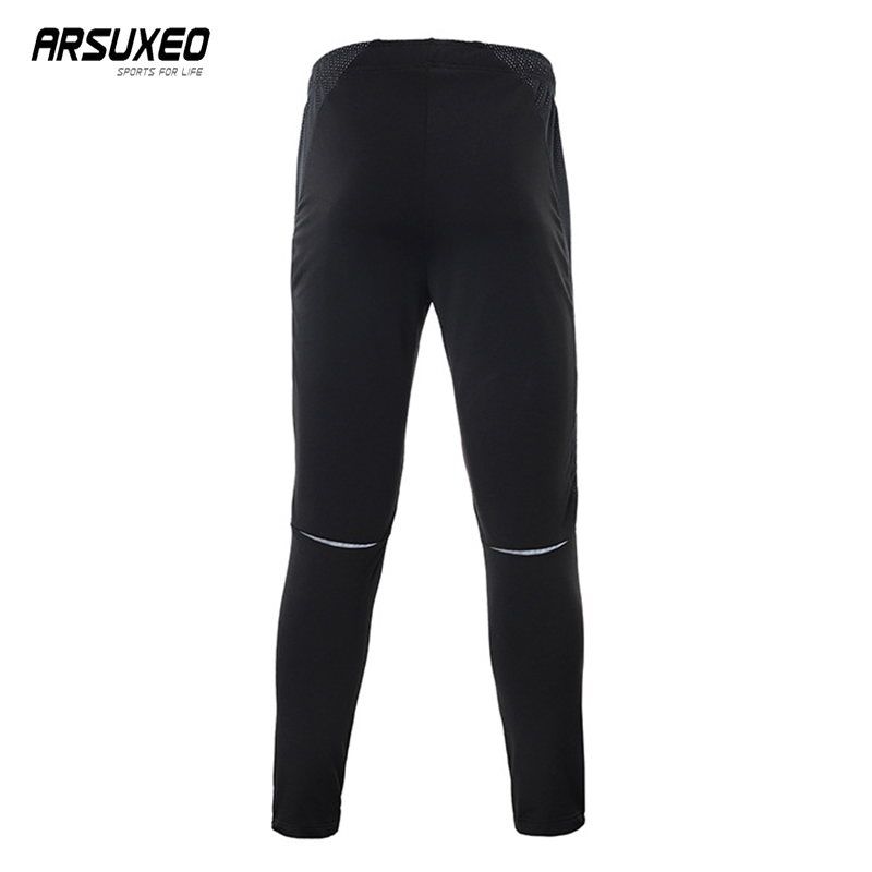 Arsuxeo Winter Warme Fleece Fietsen Broek Winddicht Fiets Broek Mannen Vrouwen Reflecterende Riding Sport Broek Mtb Fiets Broek