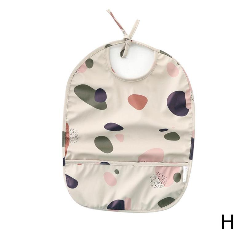 Baby Mouwloze Bib Met Pocket Baby Spullen Kinderen Accessoires Voeden Tekening Schort Waterdichte Verstelbare Leuke Print Slabbetjes