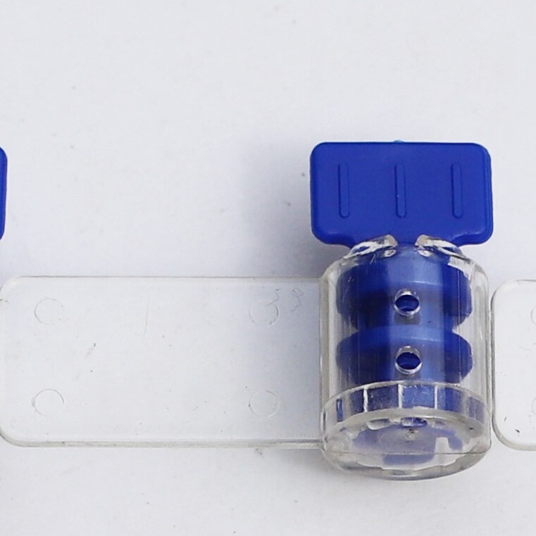 100pcs meter seals mini plastic seals /one thousand a / larser printing company signs and number: Blue