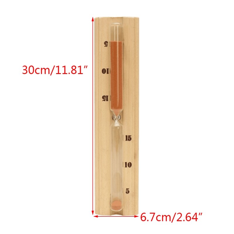 Steam Sauna Room Wooden Sandglass Timer Accurate Heat Resistant Bathroom 15 Minutes Hourglass Wall Sand Clock for Spa Bath
