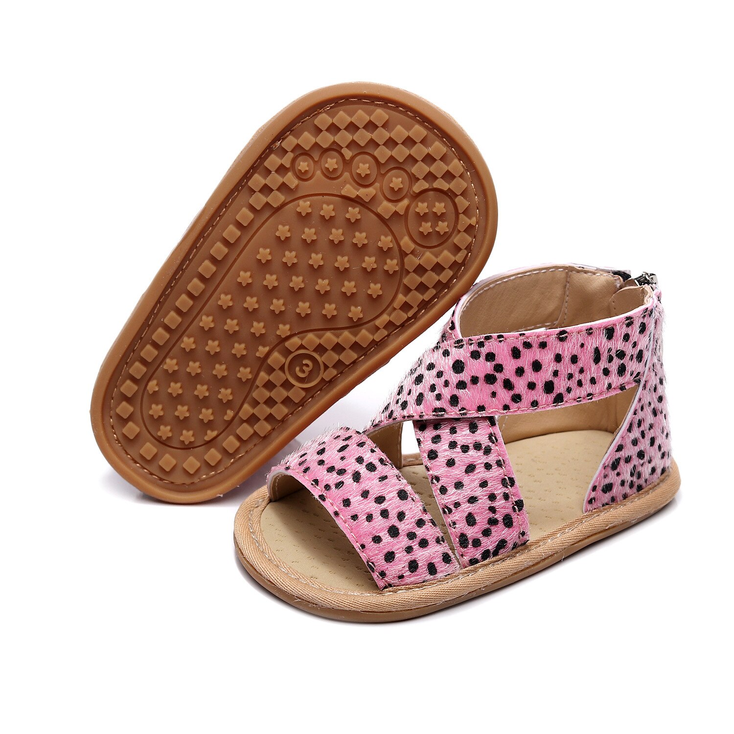 NEUE Baby Jungen Mädchen Leopard Sandalen Sommer Anti-Slip Flache Gummi Sohle Kleinkind Außen Erste Walker Schuhe