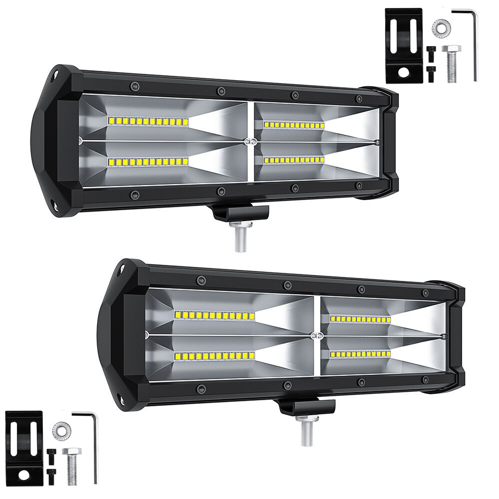 Waterproof LED Rectangular lights Car Headlamp Light Bar Fog Spot Light Motorcycle Offroad Car Boat Led Work Light: 2 pcs
