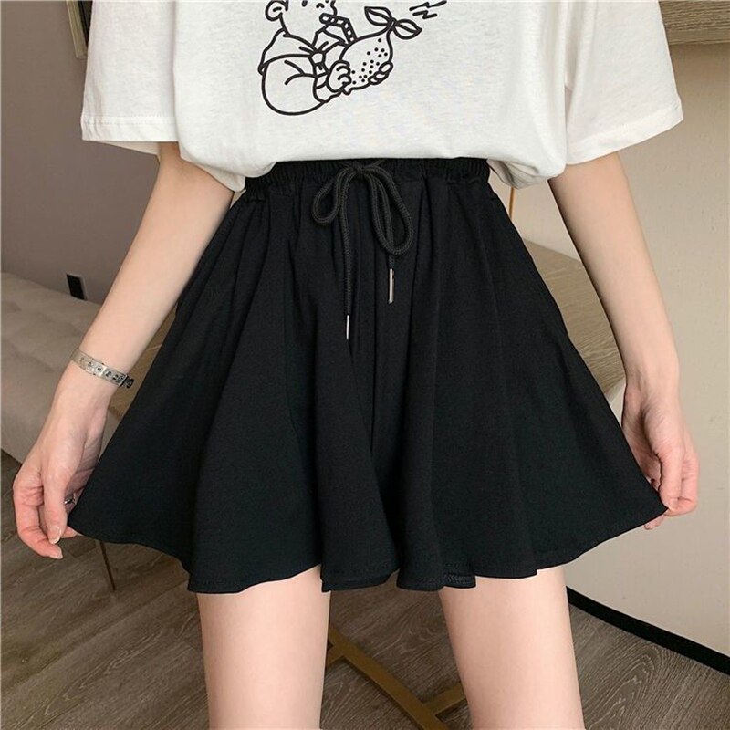 Pantalones cortos de cintura estrecha para mujeres, falda de 10-13-14-20-30 años de verano, para estudiantes de escuela secundaria y primaria