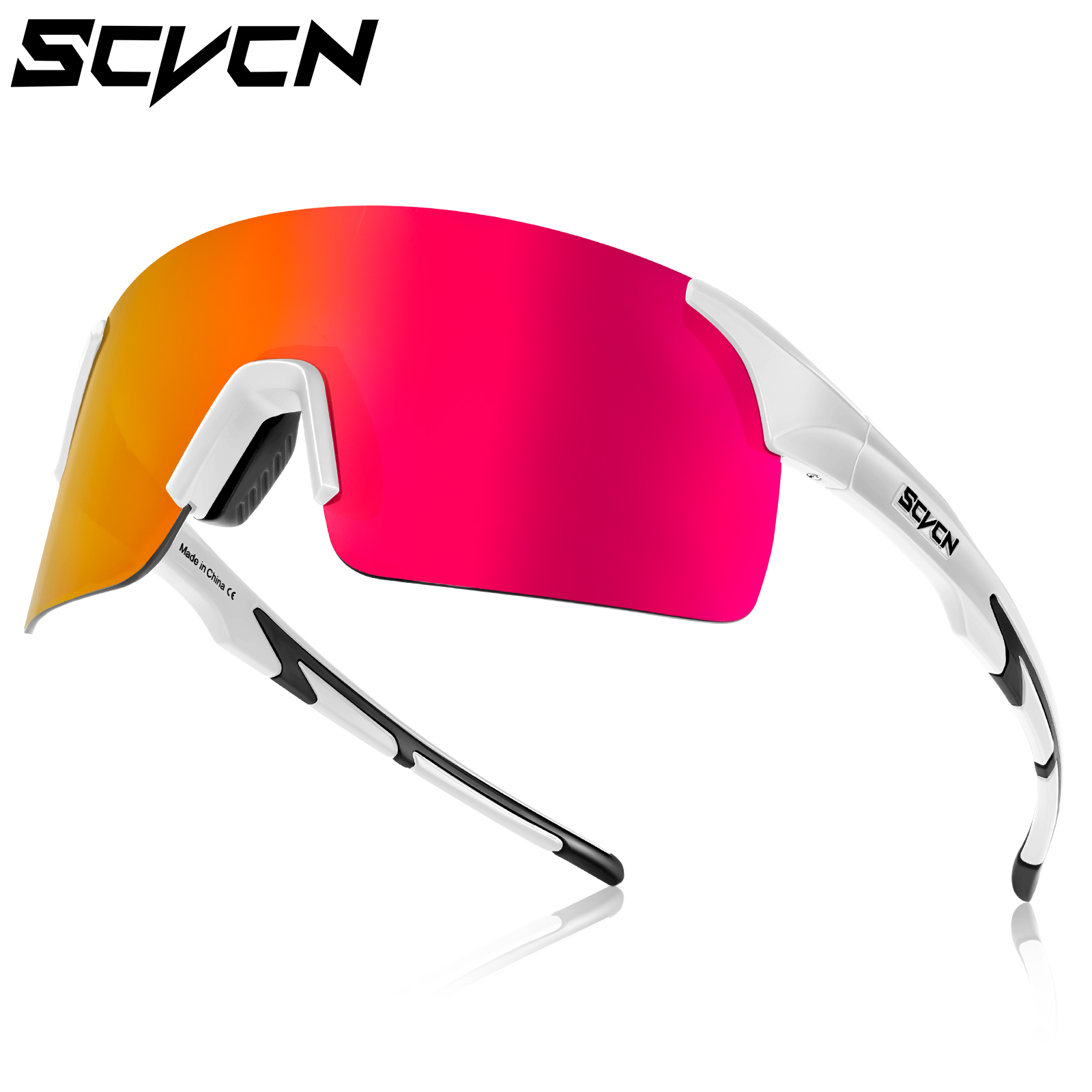 Neue scvcn Herren Fahrrad Sonnenbrille Frauen Fahrrad Brillen uv400 Gold Farbe Sport brille Brille Fahrrad Mountainbike Brille: Elfenbein