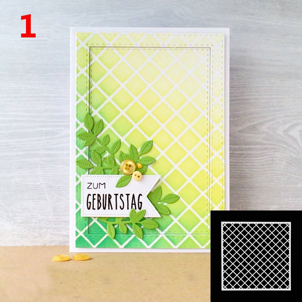 13styles Plastic Template Embossing Paper Cards Making Craft Layering Stencil for Scrapbooking Photo Album Decorative