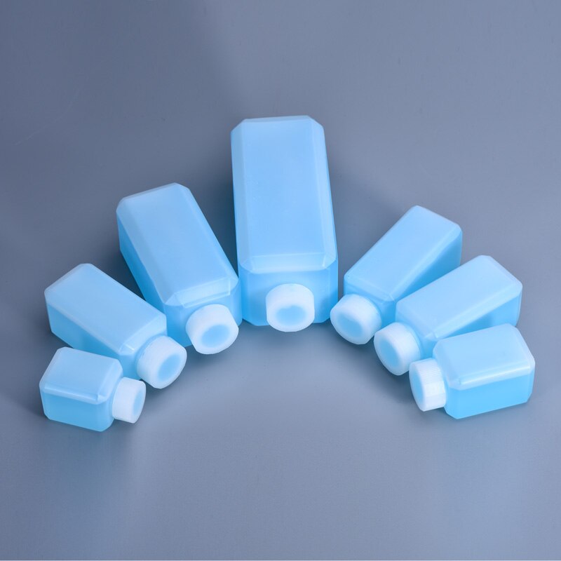 4Pcs 500ml Square Plastic Bottle Food grade HDPE Container liquid Reagent Refillable Bottles Translucent