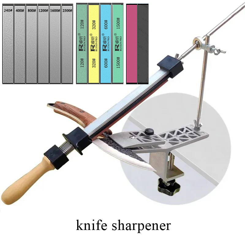 Clamping Table Sharpener Knife Sharpener Multi-function Fixed Angle Sharpener Sharpening Stone: transparent
