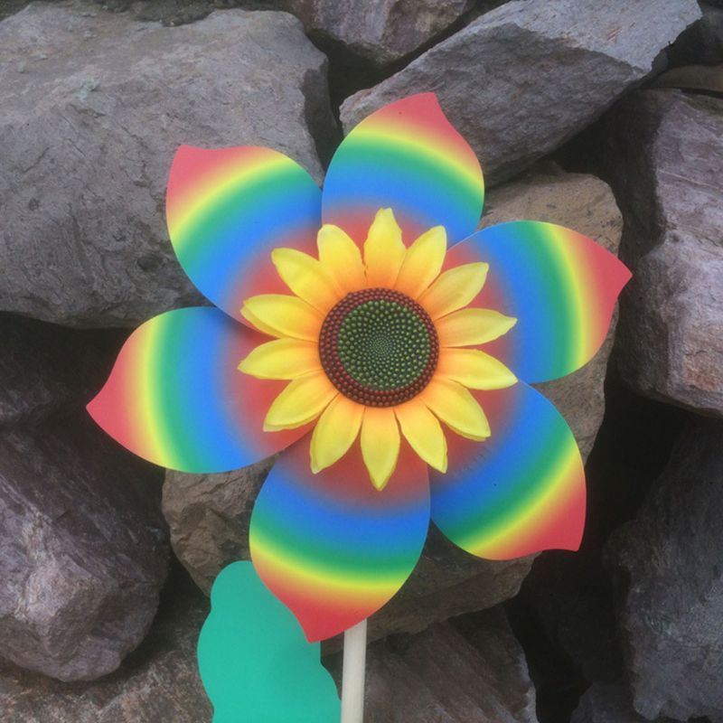 Holz Windmühle Wind Spinner Windräder Home Garten Hof Dekoration Kinder Spielzeug GXMA