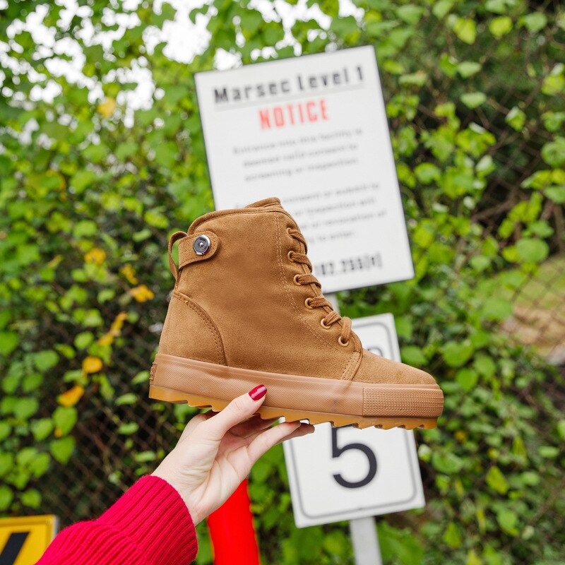 Ankelstøvletter dame vinter snø korte støvler dame uformelt plattformstøvler svarte kilesko til kvinner bota feminina