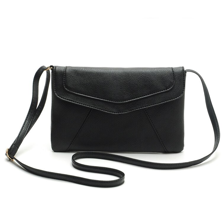 Vintage Lederen Handtassen Vrouwen Bruiloft Koppelingen Dames Party Purse Beroemde Crossbody Schouder Messenger Bags: Black