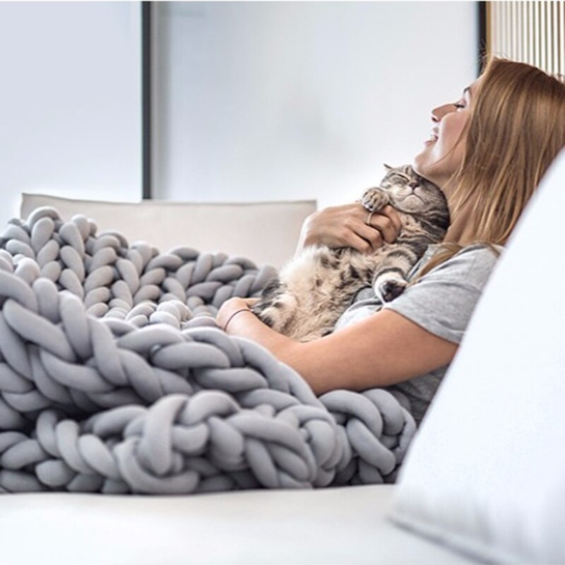 250g Chunky Yarn Cotton DIY Hand Knitting Crochet Roving Spinning Blanket Wool Thread Carpet Hat Home Textile Supply Needlework