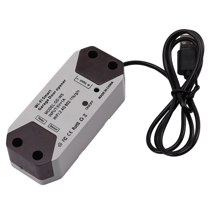 1 Pcs Black Wifi Smart Switch Car Garage Door Opener Home Automation Kit, Remote Control for Ewelink APP, Work with Alexa Google: Default Title